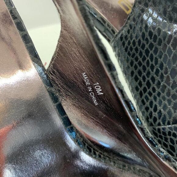 Moda Spana 4" Peep Toe Sling Back Alligator Print Heel - Picture 3 of 9